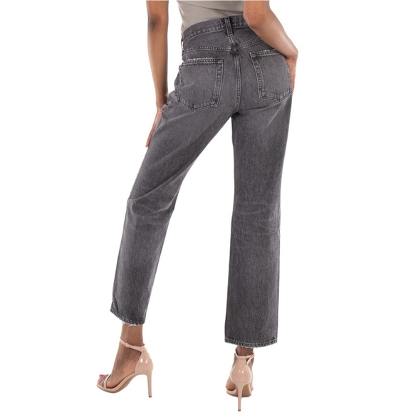 AGOLDE Ladies Vintage Grey Valen Mid-Rise Jeans - Picture 3 of 9